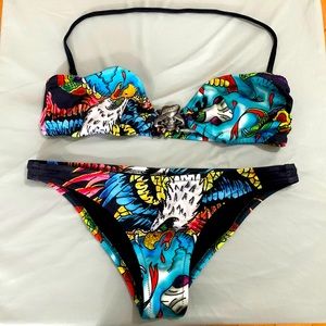 Ed Hardy- Bikini Swim Suit (strapless optional), size medium